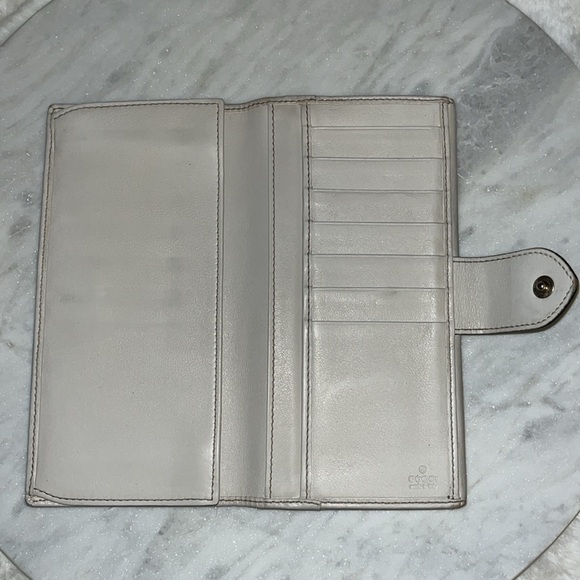 SOLD ❌❌❌GUCCI GG Pattern Canvas Leather Long Wallet - Picture 4 of 15